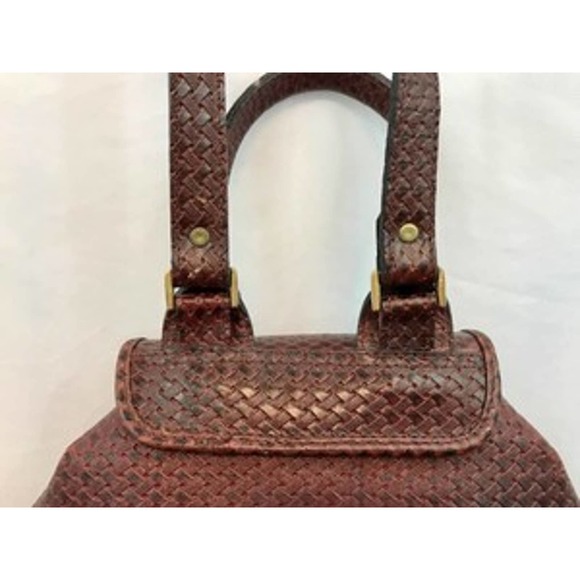 Cuerolandia Burgundy Perforated Leather Backpack main image 4